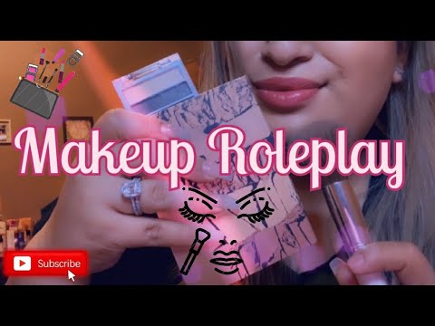 ASMR| 🎧 Quick makeup roleplay (tingly & up close)