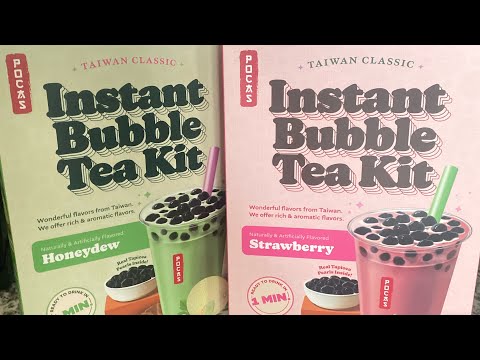 ASMR making Instant bubble tea 🧋