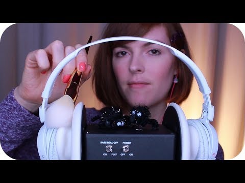 ASMR Headphones Over Your Ears for Relaxation & Sleep // Squishing, Tapping, Brushing
