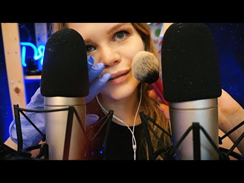 Asmr | Lots if Inaudible, Latex Gloves , Brushing , Tapping | Rode Nt2a