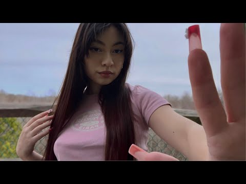 ASMR Outside | Hand Movements, Dry Hand Sounds, Nail Tapping (No Talking)