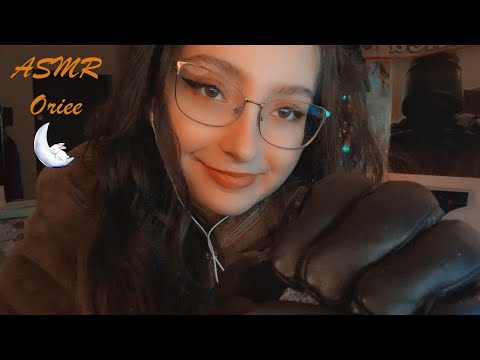 ASMR | Mic triggers with leather gloves 🧤