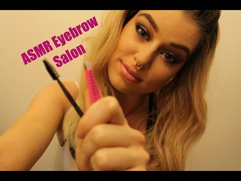ASMR Doing your eyebrows! Tapping, plucking, shaping