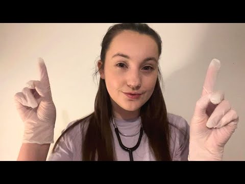 ASMR | Cranial Nerve Exam - Medical Roleplay (Flash Light, Eye Chart, Testing You & Questions)