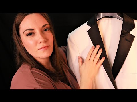 ASMR Measuring You & Suit Fitting Role Play (Measuring, Fabric Sounds, Soft Spoken)