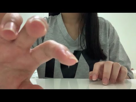 ASMR table tapping and scratching ( different surfaces )