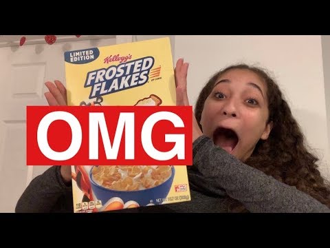 Trying LIMITED EDITION Frosted Flakes