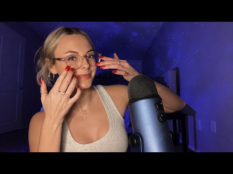 ASMR| Glasses Tapping, Inaudible Whispering, Fabric Scratching & Hand Sounds