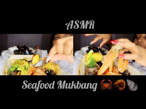 [ASMR] Seafood Mukbang 🦀🦐 + Storytime 😋