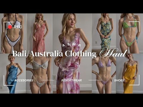 ASMR Bali/Australia Clothing Haul 🌺🌴🥥 (resort wear, accessories, etc)