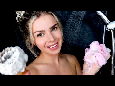 ASMR SHAVE & HAIRCUT IN THE SHOWER 🛁 Water Sounds, Soapy Suds, Personal Attention