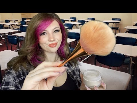 ASMR Best Friend Does Your Makeup In Class🤫 (pt 1)