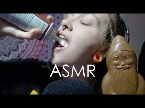 ASMR Squirty Cream And Chocolate Santa