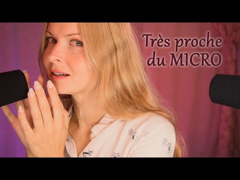 ASMR français BEAUCOUP DE CHUCHOTEMENTS pres du micro ( des oreilles ) + différents déclencheurs