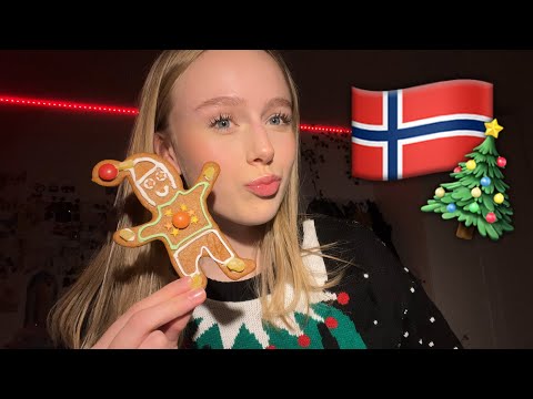 ASMR christmas trigger words in norwegian 🇳🇴 | close whispers