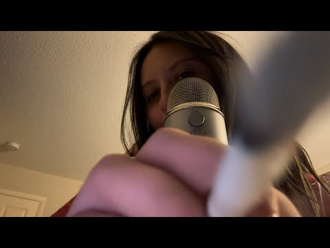ASMR Mouth Sounds, Mic Brushing, and Face Poking!