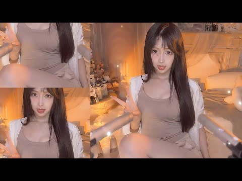 ASMR 45 Min Relax with me ( Ear Massage, Blowing & Whisper )