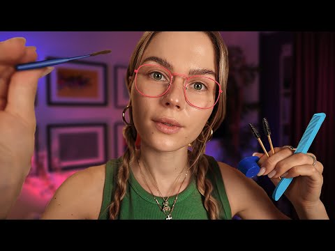 ASMR Doing Your Eyebrows & Eyelashes on a Stormy Day!  Relaxing Personal Attention RP