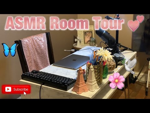 ASMR| LoFi Whispered recording room tour 🎧
