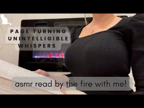 ASMR Reading with you by the fireplace, whispers, and page turning