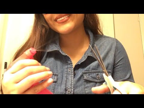 ASMR | Haircut Cut Roleplay | Soft whispers, Hair brushing, Tapping and Much More