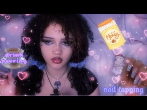 ASMR mostly liquid sounds// (up close personal attention,coffee pouring,honey)