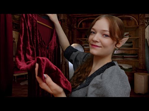 ASMR 💰 Fantasy Clothing Shopping (fabric sounds)