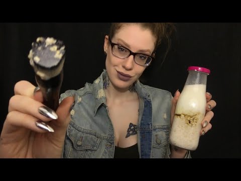 ASMR Making & Applying Your MILKY OATMEAL Face Mask | Pampering Personal Attention