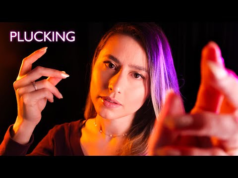 PLUCKING stress and anxiety with HAND MOVEMENTS, HAND SOUNDS, SNAPPING and mouth sounds [ASMR]