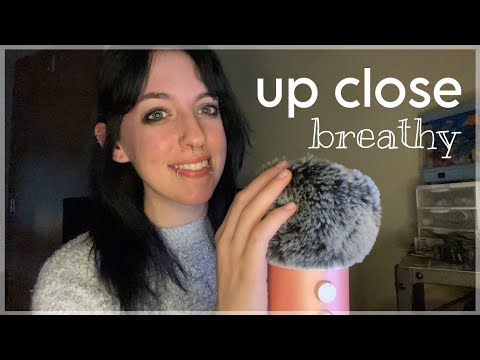 ASMR Breathy Up Close Whispers ~ mic petting