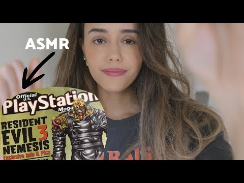 ASMR - 90s Gaming Magazine Flipping pt. 2🎮 📖 (Whispered, Tracing, Page Crinkles, Tapping)