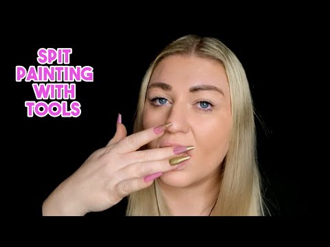 ASMR SPIT PAINTING MY FIRST ATTEMPT