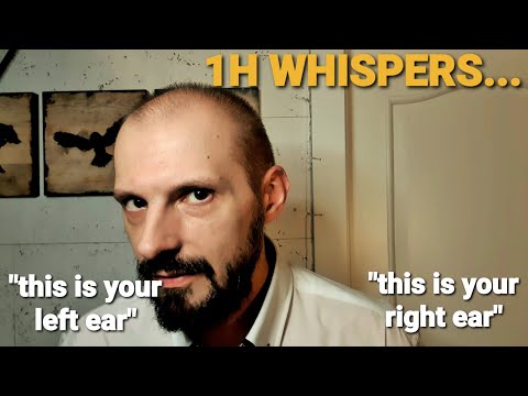 1 Hour ASMR whispering "This is your left ear, this is your right ear" [LOOP]