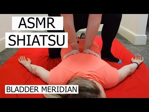 ASMR Shiatsu Massage - working the bladder meridian| No talking