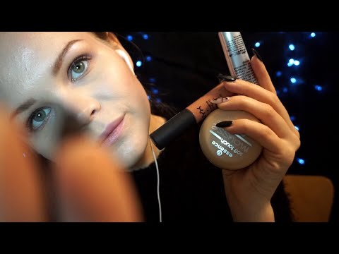 ASMR | Doing Your Makeup | Inaudible | Mouth Sounds , Hand Movements | Binaural RP