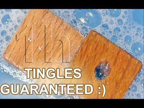 ASMR 1h binaural WATER experiments. Tingles guaranteed :) Different triggers: wood,foam,ice cubes