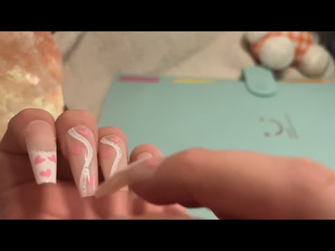 ASMR | triggers with long nails 💅🏽 whispered rambling with build-up tapping and scratching