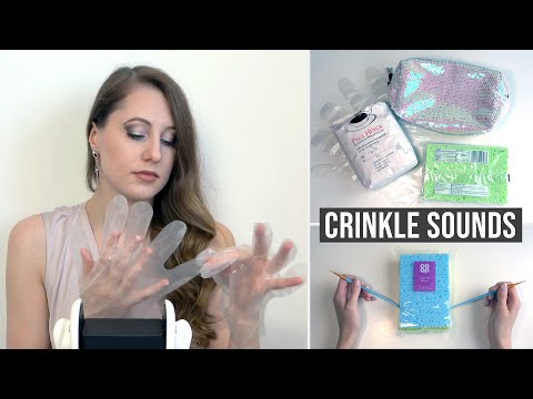 ASMR Relaxing Soft Crinkle Sounds for sleep - No Talking (Plastic Gloves, Sequins, Paper Sounds)