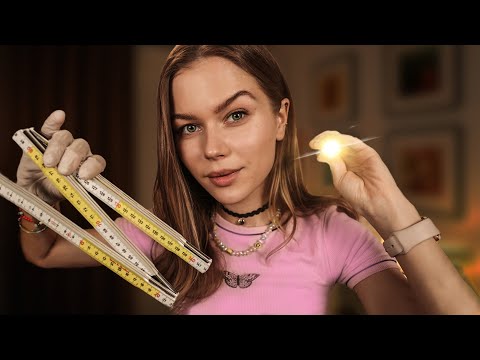ASMR The Most Relaxing (Face Exam, Face Massage, Coloring, Measuring and Reconstructing Your Face)
