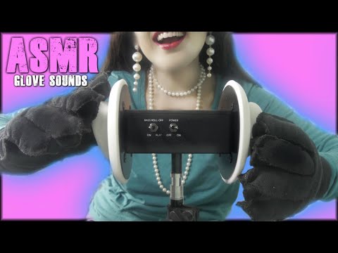 ASMR  Glove Sounds 🧤(3DIO BINAURAL EAR TO EAR)♡Whispering!!!!🧤💋