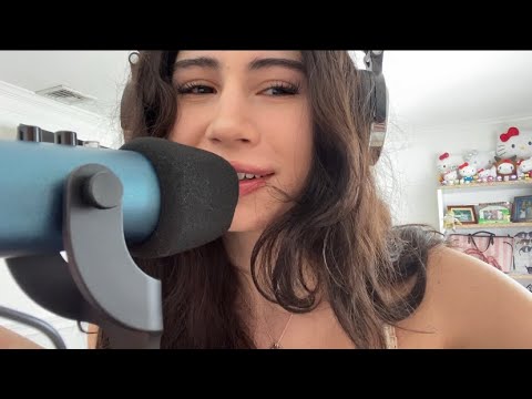 My first ASMR! Trigger words jellyfish etc, inaudible whispers, mic gripping, hand movements