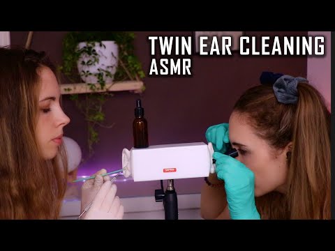 ASMR Twin Girls Ear Cleaning For Tingles!!