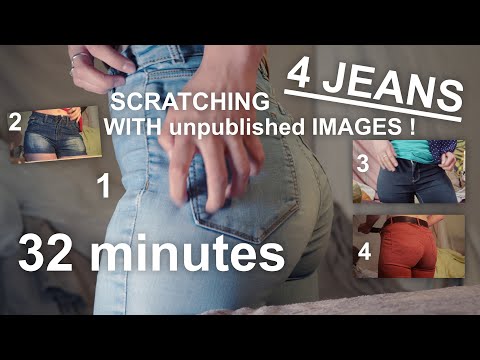 Unique ASMR Experience: 4 Jeans Scratching - 4 Distinct Denims for Ultimate Tingles