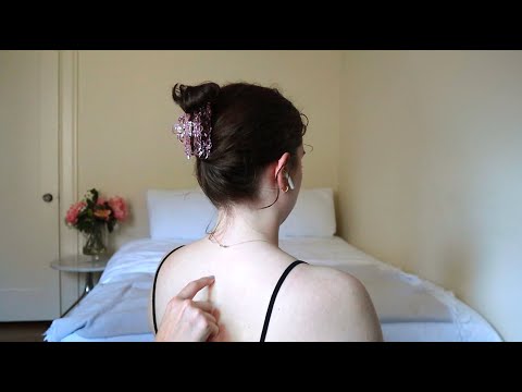 ASMR extremely tingly triggers on Kendall (strap adjustments, whispers, light touches, hair play)