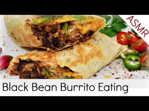 Binaural ASMR Black Bean Buritto Eating l Eating Sounds and Mouth Sounds