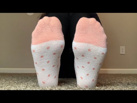 ASMR Toe Scrunching + Trigger Phrases (Socks, Feet, Let It All Out, & Just Let Go) | Custom Video