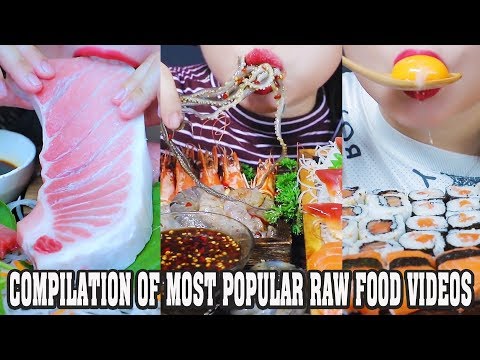 ASMR COMPILATION OF MOST POPULAR RAW FOOD VIDEOS ON MY CHANNEL | LINH-ASMR