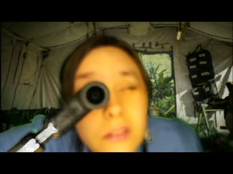 ASMR Realistic eye exam but you lie to the doctor. Real doctor. Fake you.