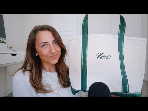 ASMR what's in my purse/tote bag 🤍 I'M BACK!