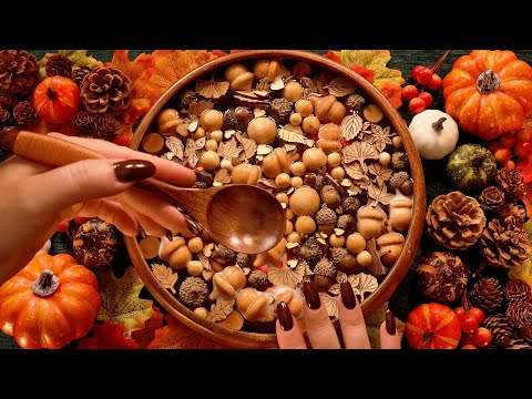 Autumnal Wooden Soup 🌟 ASMR 🌟 No Talking, Sounds Only, Fall Sounds for Sleep